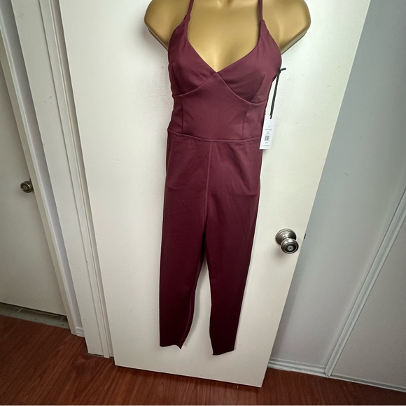 IVL Collection (Revolve) Strappy Stretch Nylon Onesie In Windsor Wine NWT 8 - Picture 4 of 16